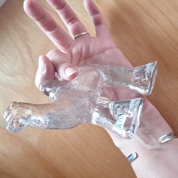 Vintage MCM Kosta Boda Sweden zoo series Camel glass figurine with sticker - Picture 5 of 7